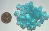 50 3x8mm Matte AB Aqua Cupped Flowers